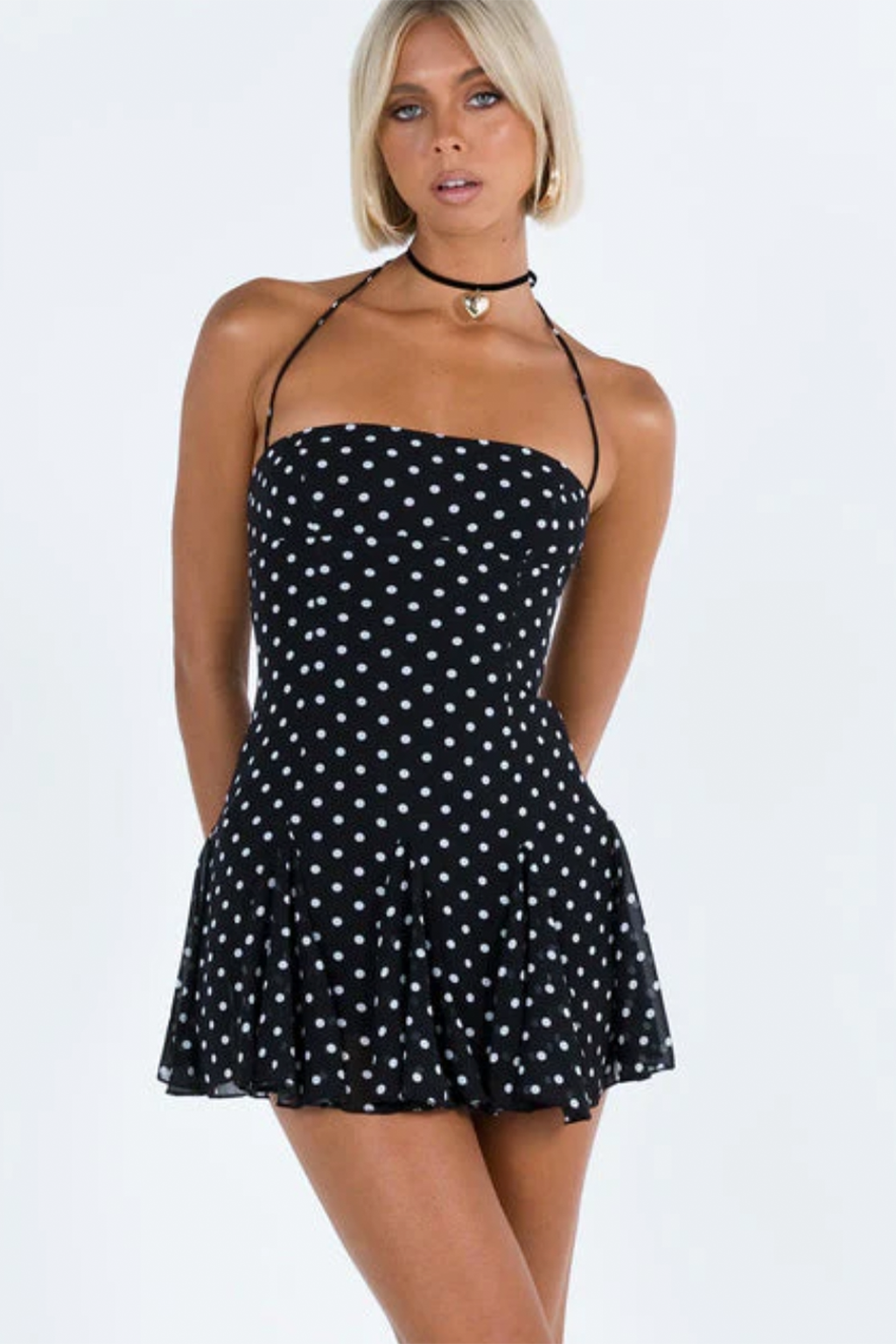 RetroDot™ Ruffle Mini Dress