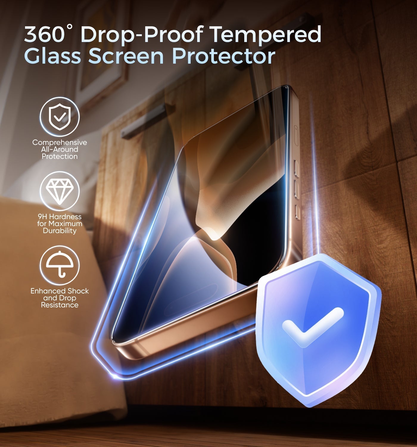 Altura™ GlassGuard - Dust-Free Shield for iPhone 16 Series