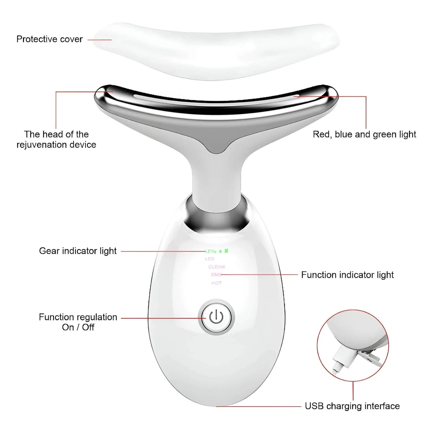 DermLift™ LED EMS Neck Tightening Device