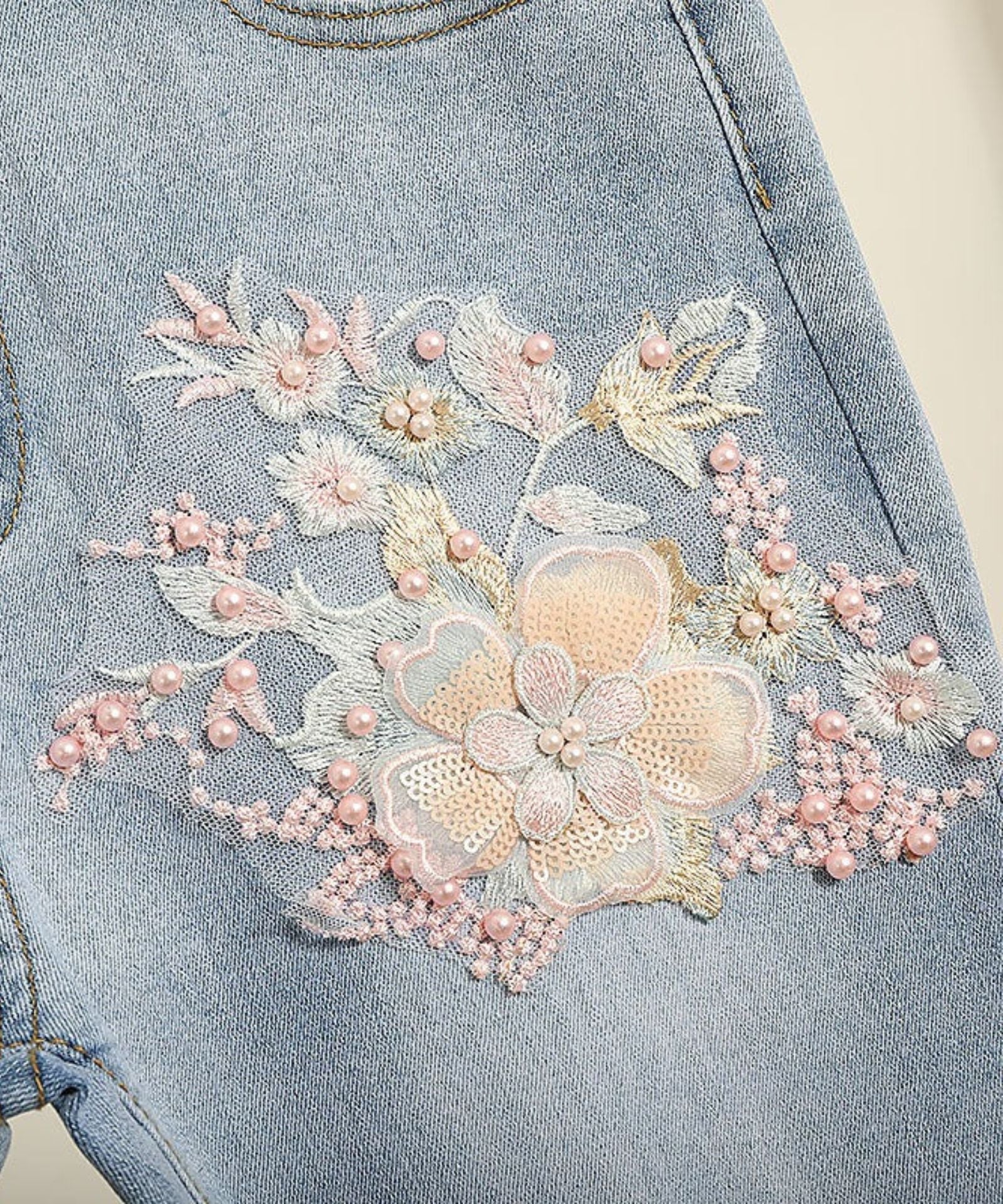Blossom Flare Embroidered Jeans