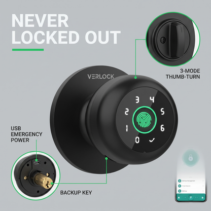 Verlock™ 4-in-1 Fingerprint Door Lock