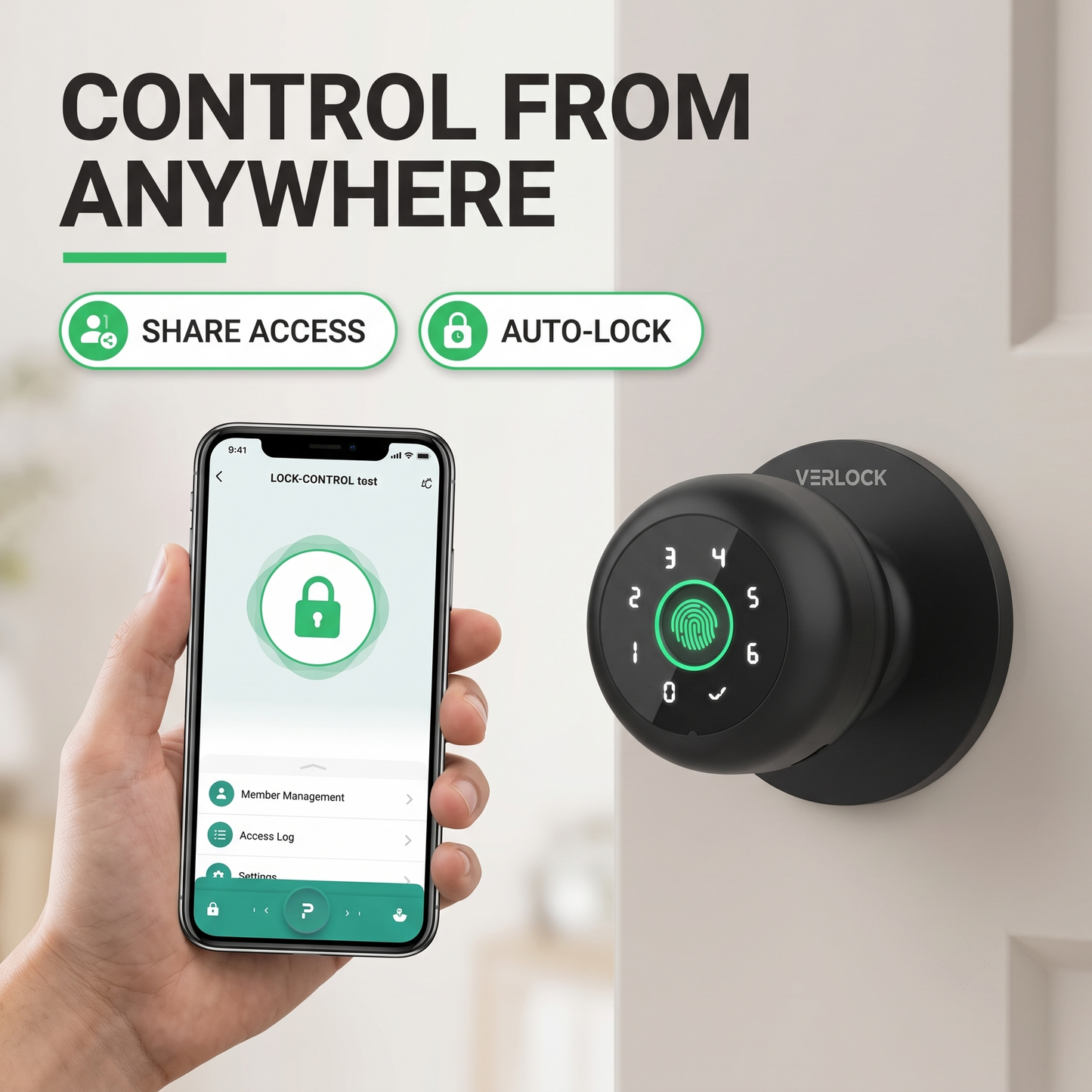 Verlock™ 4-in-1 Fingerprint Door Lock