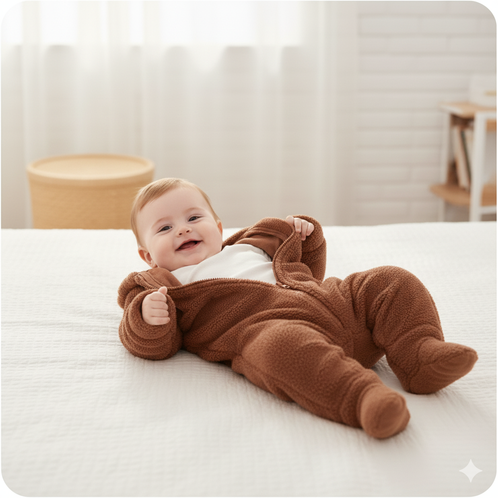 CuddleBear™ Hooded Baby Onesie
