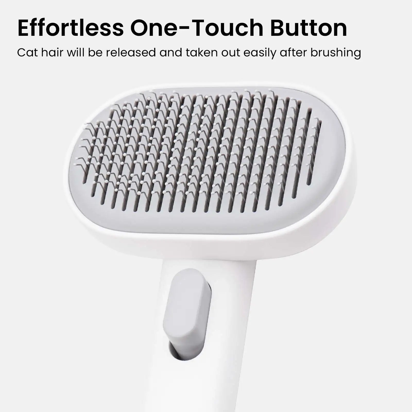 aumuca Self Cleaning Slicker Cat Brush with Release Button, Cat Brushes for Indoor Cats Shedding, Cat Brush for Long or Short Haired Cats, Cat Grooming Tool