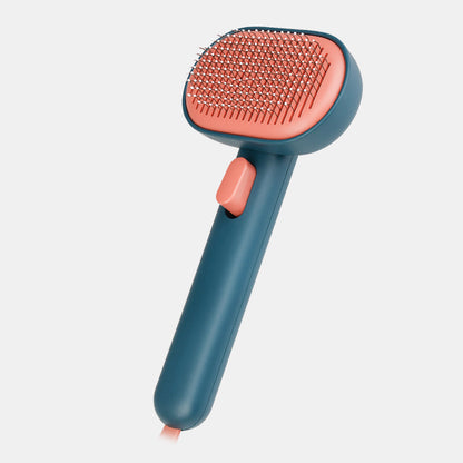Aumuca Self Cleaning Ca Slicker Brush cat brushes with release button for shedding grooming